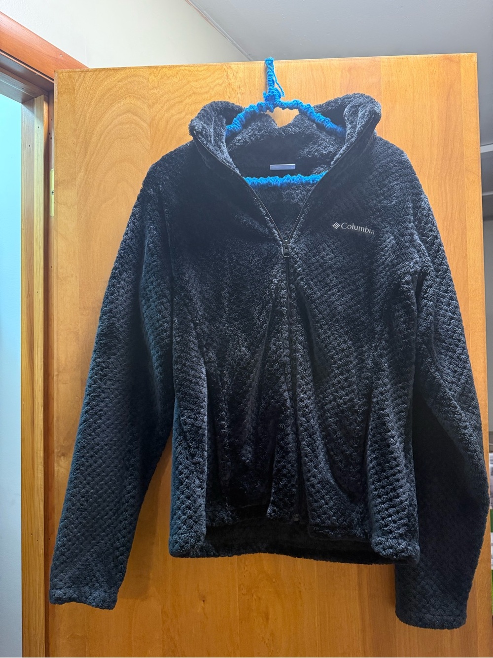 Columbia Black Plush Hooded Jacket